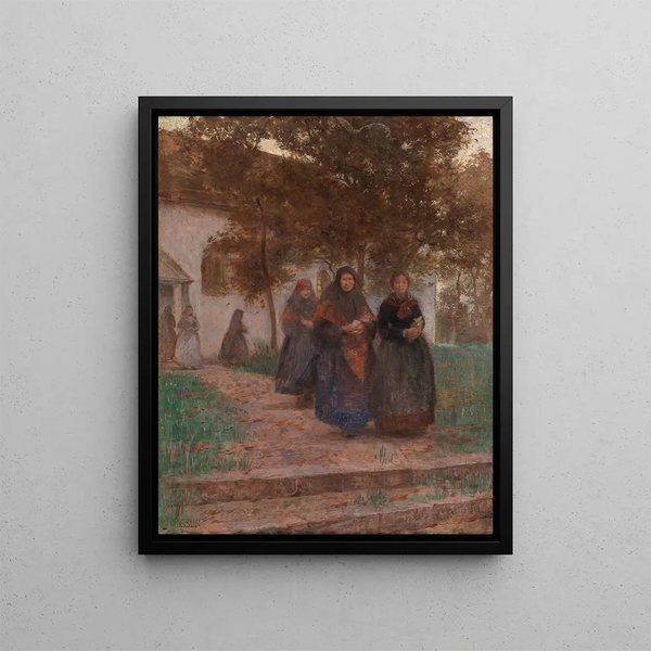 At the church - Karl Friedrich Gsur — framed artwork on a wall