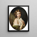 Young woman with a dove - Karl Friedrich Johann von Müller — framed artwork on a wall
