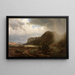 River landscape painting - Karl Friedrich Lessing — framed artwork on a wall