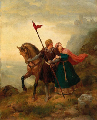 Karl Friedrich Lessing - Walther and Hildegund Fleeing.webp
