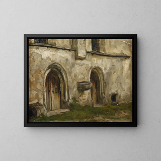 Study of Hall 1 - Karl Gebhardt — framed artwork on a wall