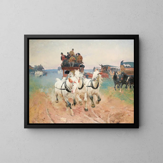After the Race - Karl Georg Arsenius — framed artwork on a wall