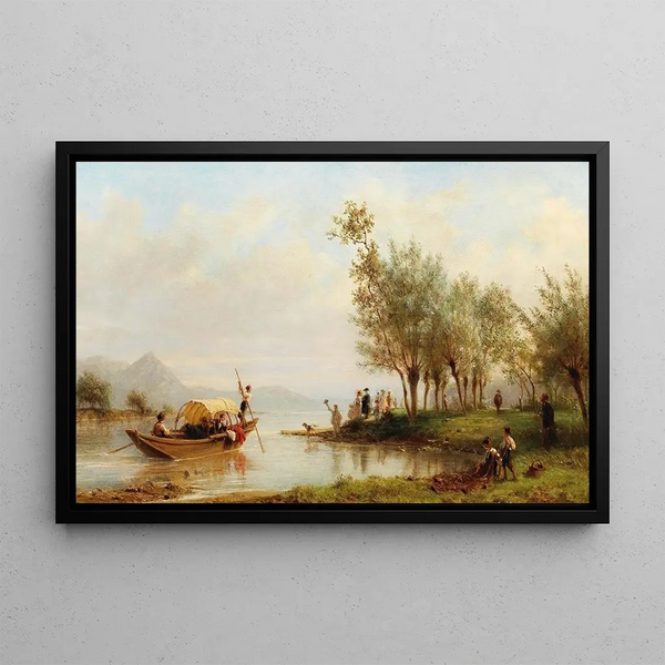 A Sunday outing - Karl Girardet — framed artwork on a wall