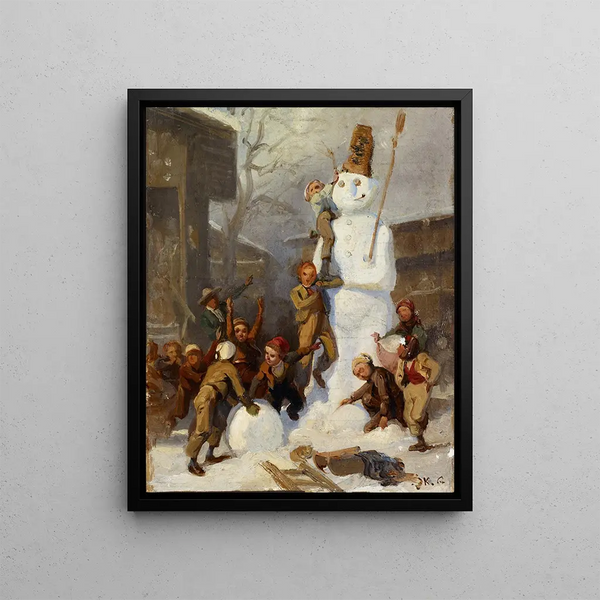 The Snowman - Karl Girardet — framed artwork on a wall