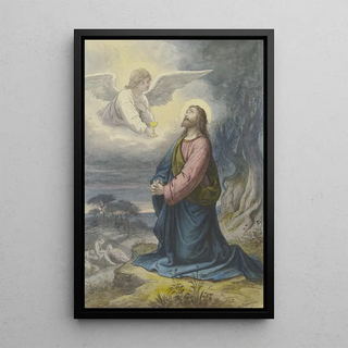 L'agonie dans le jardin - Karl Gottlob Schönherr — framed artwork on a wall