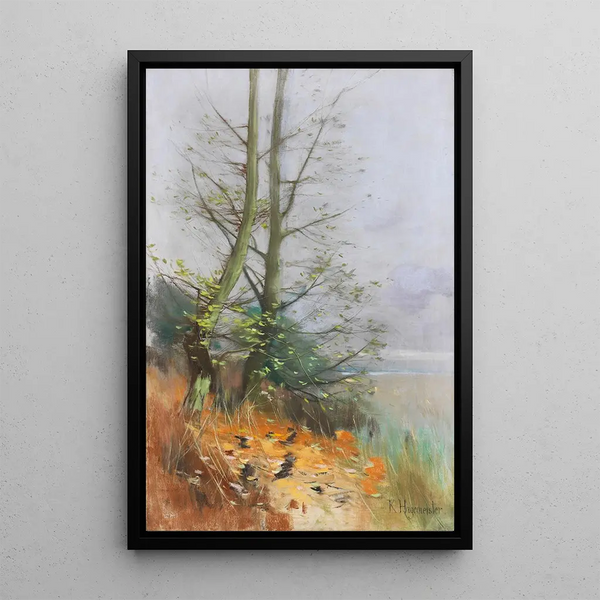 Autumn Painting - Karl Hagemeister — framed artwork on a wall
