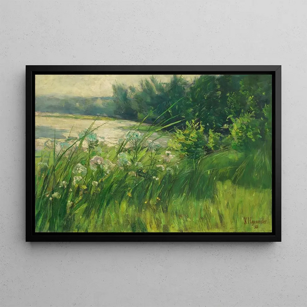 La Lande de Kemnitz - Karl Hagemeister — framed artwork on a wall