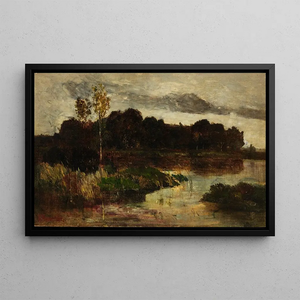Landscape Painting of the Marche - Karl Hagemeister — framed artwork on a wall