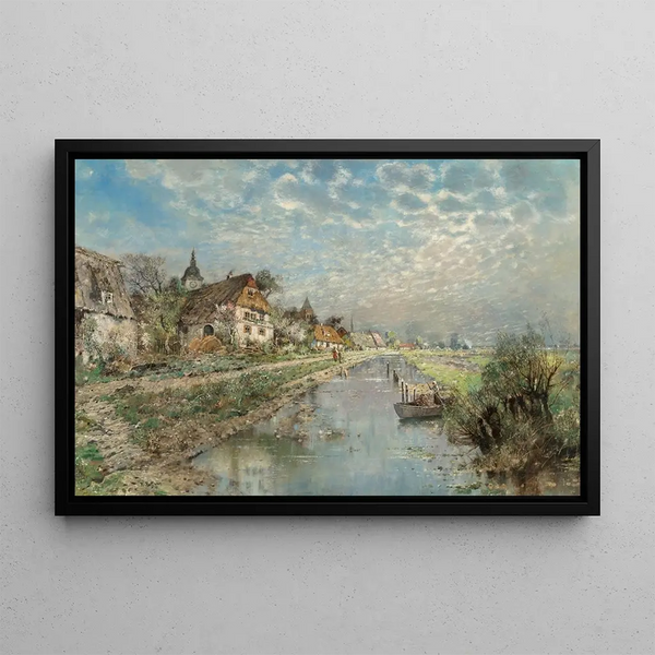 Prémices du printemps - Karl Heffner — framed artwork on a wall