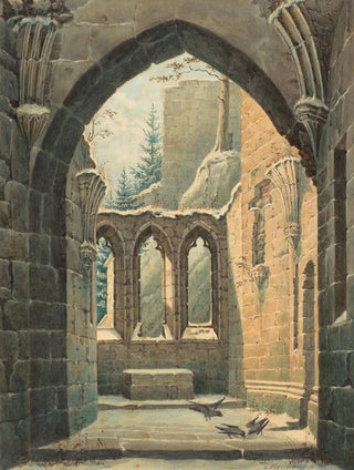 Karl Heinrich Beichling - Ruins of the Oybin Monastery in Winter.webp