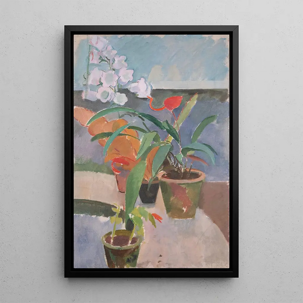 Pot Plants Painting - Karl Isakson — framed artwork on a wall