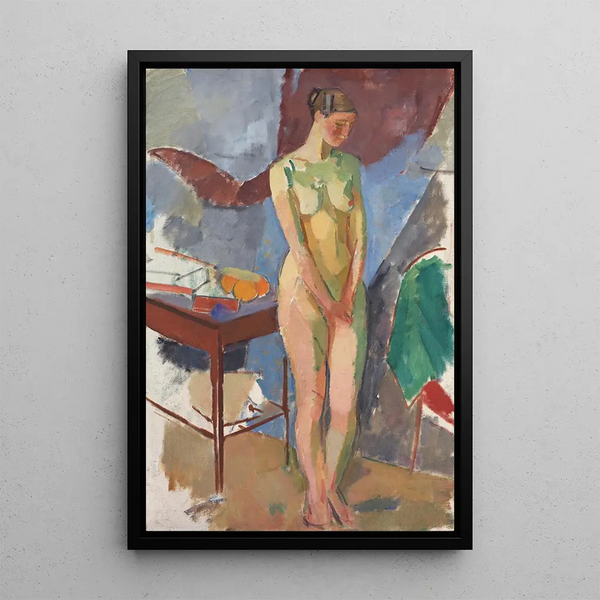 Female Nude Standing - Karl Isakson — framed artwork on a wall