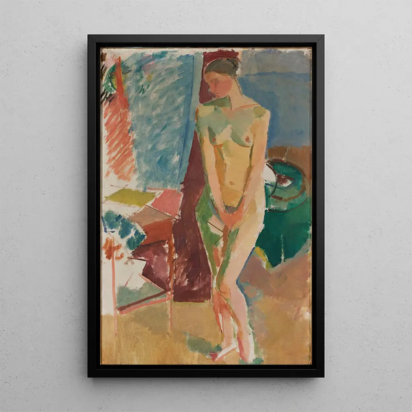 Nude standing - Karl Isakson — framed artwork on a wall