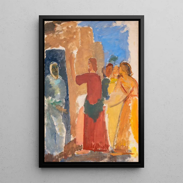 The Resurrection of Lazarus - Karl Isakson — framed artwork on a wall