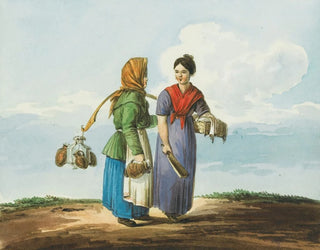 A water carrier and a laundress - Karl Ivanovich Kollman — artwork view