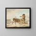 a Sledging Walk through a Russian Town - Karl Ivanovich Kollman — framed artwork on a wall