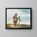 Two Young Street Vendors - Karl Ivanovich Kollman — framed artwork on a wall