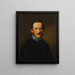 Portrait Painting of Friedrich Freiherr von Koenig-Warthausen - Karl Jakob Theodor Leybold — framed artwork on a wall