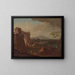 Fair in front of a city gate - Karl Josef Aigen — framed artwork on a wall