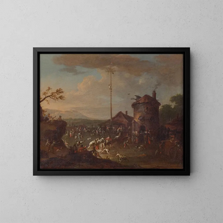 Fête de la Kirchweih - Karl Josef Aigen — framed artwork on a wall