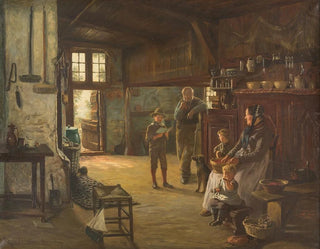 Reading aloud from the spelling book - Karl Josef Müller — artwork view