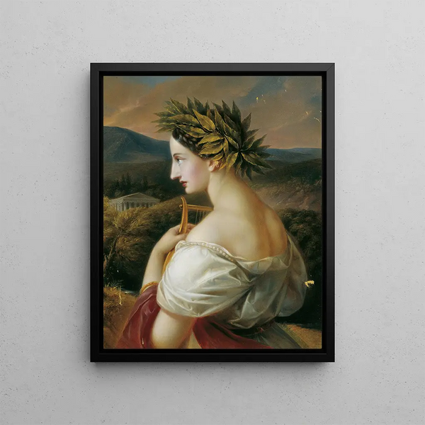 Sapho - Karl Joseph Aloys Agricola — framed artwork on a wall