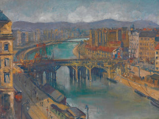 Construction du pont de Marie - Karl Julius Heinrich Revy — artwork view