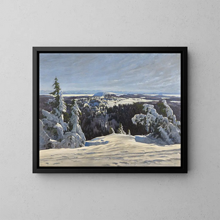 View of the Herzogenhorn - Karl Julius Wilhelm Heilmann — framed artwork on a wall