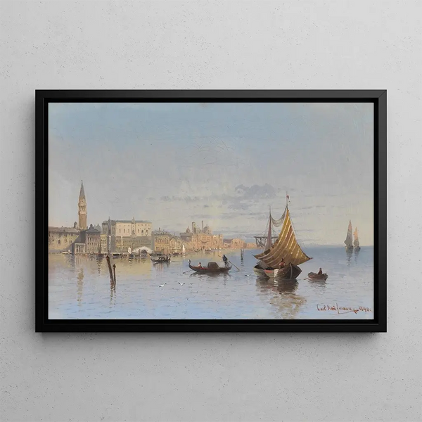 View of Venice - Karl Kaufmann — framed artwork on a wall