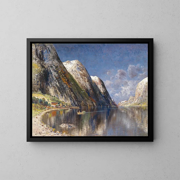 Fjord de Drontheim - Karl Kaufmann — framed artwork on a wall