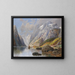 Landscape painting of Holmstedt Fjord - Karl Kaufmann — framed artwork on a wall