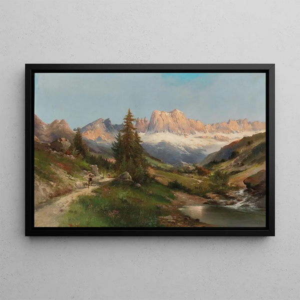 in the Dolomites - Karl Kaufmann — framed artwork on a wall