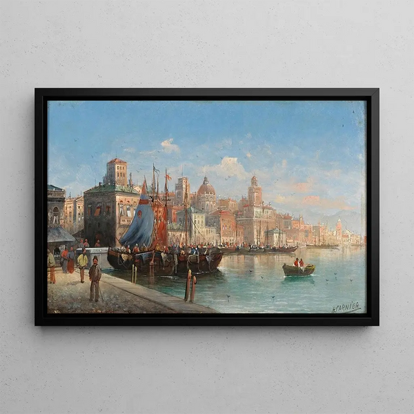 Scene of Naples - Karl Kaufmann — framed artwork on a wall