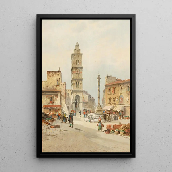 Place à Capoue en Italie - Karl Kaufmann — framed artwork on a wall