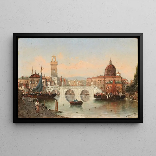 Scene of Florence - Karl Kaufmann — framed artwork on a wall