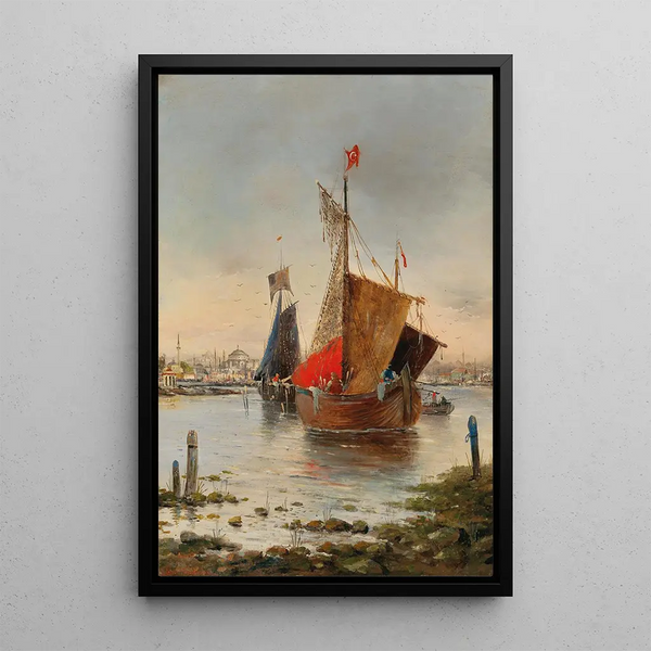 Scene of Constantinople - Karl Kaufmann — framed artwork on a wall