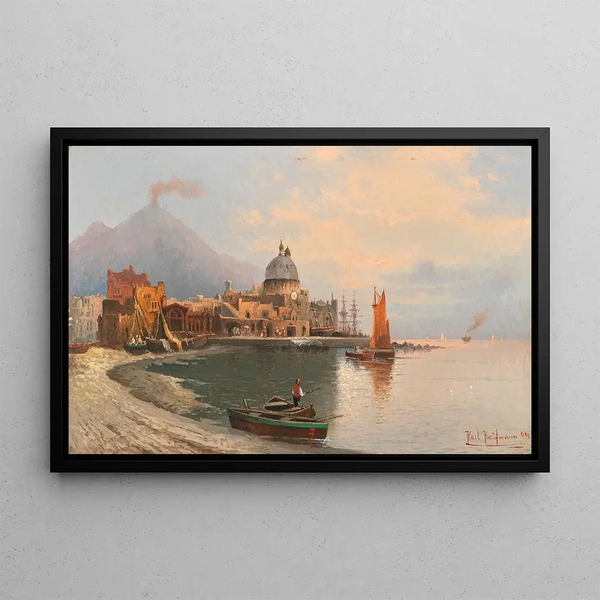 Torre Del Greco Naples - Karl Kaufmann — framed artwork on a wall