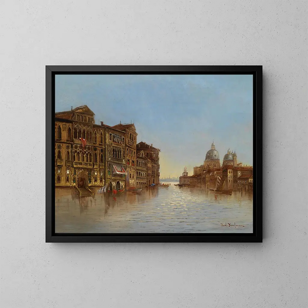 Venice with Santa Maria della Salute - Karl Kaufmann — framed artwork on a wall