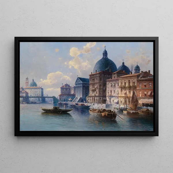 Venice San Simeone Painting - Karl Kaufmann — framed artwork on a wall