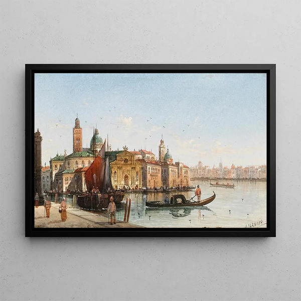 Venice Painting - Karl Kaufmann — framed artwork on a wall