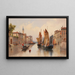 Venetian motif painting - Karl Kaufmann — framed artwork on a wall