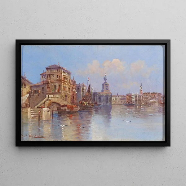 Venetian scene - Karl Kaufmann — framed artwork on a wall