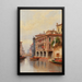 Scene of Canal in Venice - Karl Kaufmann — framed artwork on a wall
