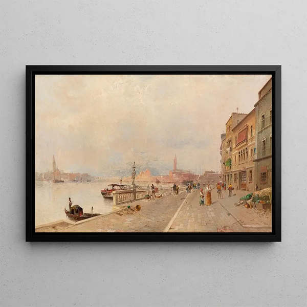 Venice Riva dei Sette Martiri - Karl Kaufmann — framed artwork on a wall