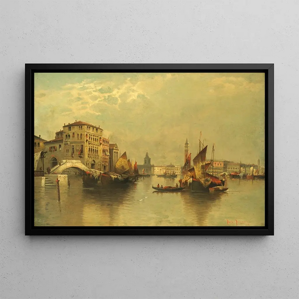 View of Venice - Karl Kaufmann — framed artwork on a wall