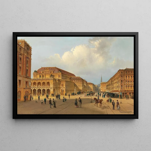 View of the Vienna State Opera - Karl Kaufmann — framed artwork on a wall