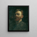 Self-portrait painting - Karl Köpping — framed artwork on a wall