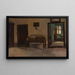 Interior painting with a harpsichord - Karl Leopold Voss — framed artwork on a wall