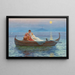 a loving couple in the moonlight - Karl Liebscher — framed artwork on a wall