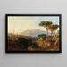 View of Capri from Massa - Karl Lindemann-Frommel — framed artwork on a wall